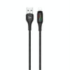 TOTUDESIGN CB-18-L 1.2m Glowing USB-A to 8 Pin Charging Data Cable(Black)