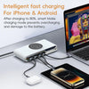 F9A 6 in 1 72W Multifunctional Smart Charger with LED Ambient Light, Plug:AU Plug