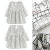 Girl Dress Children Dress Girls Long Sleeve Plaid Dress Soft Cotton Summer Princess Dresses Baby Girls Clothes, Size:130cm(Royal Blue Cherry)