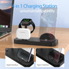 B25 8 Pin 4-in-1 Charging Stand Phone Holder for Apple Watch / AirPods(White)