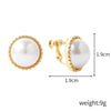 E2109-7 Half Round Baroque Earrings Pearl Ear Clip Women Without Ear Piercing