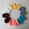 Newborn Babies Photography Props Mini Crocheted Small Slippers, Size:  Newborn Size(Yellow)