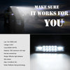 2 PCS Car 6 inch Dual-row Mixed Light Strip Lamp Floodlight & Spotlight Work Light