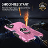 For Samsung Galaxy A06 4G Ring Holder Armor Hybrid Phone Case(Pink)