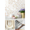 Geometric Pattern Staircase Wall Tile Sticker Kitchen Stove Water And Oil Proof Stickers, Specification: S: 10x10cm(HT-020 Geometric Silver)