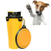 Portable Pet Travel Bowl, Leakproof Food & Water Cup, Yellow