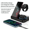 For Huawei Watch B18 4 in 1 Mobile Phone / Earphone Universal Foldable Wireless Charger(Black)