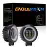 2 PCS Car 4 inch Round Spotlight Work Light with Angel Eyes (Blue Light)