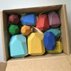 11 Grains Beech Color Children Early Teachings Stack Stone Building Blocks Wood Stack Stone Toys