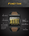 SANDA 222 Men Sports Outdoor Mountaineering Digital Electronic Watch Square Multi functional Waterproof Watch(Gold)