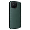 For ASUS ROG Phone 8 Carbon Fiber Texture Flip Leather Phone Case(Green)