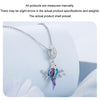 S925 Sterling Silver Platinum Plated Gradient Color Kingfisher Pendant DIY Beads(BSC985)