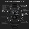 BINBOND B885 Outdoor Sports Timing Dual-Display Waterproof Electronic Watches(Black-Black-Black)