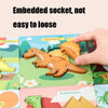 2 PCS Wooden 3D Stereo Dinosaur Puzzle Children Educational Early Education Toys(Stegosaurus)