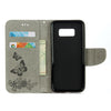 For Galaxy S8 Butterflies Embossing Horizontal Flip Leather Case with Holder & Card Slots & Wallet & Lanyard(Grey)