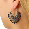 E1911-12 Turquoise Ethnic Style Earrings Temperament Simple Vintage Earrings