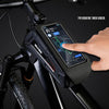 WILD MAN M90 EVA Hard Shell Mountain Bike Mobile Phone Touch Screen Waterproof Front Beam Bag(Black Red)
