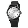 SKMEI 1760 Stainless Steel Buckle Silicone Strap Waterproof Quartz Watch(Black Silver)