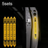 5sets Car Opening Door Anti-Collision Safety Warning Reflector(Diamond Yellow)
