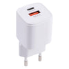 20WACB 20W QC3.0 + PD Quick Charger, Plug Specification:EU Plug(White)