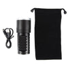 S2302 30W 1600LM High Power Telescopic Zoom Flashlight(Black)