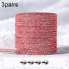 3pairs Elastic No Tie Shoelaces Metal Lock Dazzling Color Laces 100cm(Silver Red)