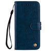 For Xiaomi Redmi 4X Business Style Oil Wax Texture Horizontal Flip Leather Case with Holder & Card Slots & Wallet(Blue)