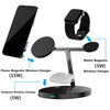 D10 3-In-1 15W Magnetic Mobile Phone Earphone Watch Wireless Fast Charger(White)