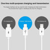 PISEN 1.2m 3A 3 in 1 USB to 8 Pin + Type-C + Micro USB Data Cable