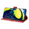 Wallet Stand Leather Cell Phone Case for Galaxy A80with Wallet & Holder & Card Slots(Red)