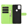 For Alcatel 3X 2020 Litchi Texture Horizontal Flip Protective Case with Holder & Card Slots & Wallet(Green)