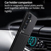 For Samsung Galaxy A36 Classic Tilt Strip Grain Magnetic PC Hybrid TPU Phone Case(Red)
