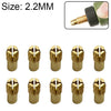 10 PCS Three-claw Copper Clamp Nut for Electric Mill FittingsBore diameter: 2.2mm
