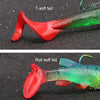 5pcs Roadrunner Soft Lures Leadheads Luminous Lures(White Reel Tail)