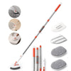 Shower Cleaning Brush With 52 Inch Adjustable Handle Tub Tile Scrubber Brush, Spec: Set 3