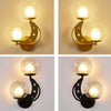 Bedroom Bedside Wall Lamp Indoor Background Wall Lamp 5W White Light(6080 Golden Left)