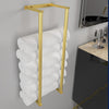 Stainless Steel Bathroom Wall Towel Bar Wall Mounted Towel Storage Rack(Gold)