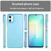 For Samsung Galaxy A06 4G Frosted Translucent TPU Hybrid PC Full Coverage Phone Case(Blue)
