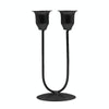 Large U Black U-shaped Iron Candle Holder Home Dinner Romantic Candle Holder Ornament
