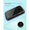 H18+ 2.4GHz Mini Wireless Keyboard Full Touchpad with 3-Level Adjustable Backlight(Black)