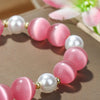 S2204-3 Pink Opal Crystal Beaded Bracelet Ladies Natural Crystal Bracelet