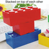 Household Stackable Building Block Organizer Student Desktop Plastic Storage Box, Model: Rectangular Blue