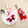 Christmas Table Decoration Christmas Small Clothes Pants Cutlery Cover(Plastic Button)