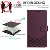For Asus Zenfone 11 Ultra Honeycomb Embossing RFID Leather Phone Case(Violet)