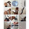 Bedroom Home Decor Large 3D Mirror DIY Wall Sticker Clock, Size: 100*100cm(Silver)