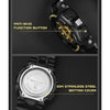 SANDA World Time Luminous Calendar Multifunctional Men Sports Quartz Watch(3110 Black Gold)