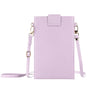Litchi Texture Card Holder Mobile Phone Bag with Long Strap(Light Pink)