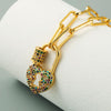 Ladies Exquisite Clavicle Chain Brass Micro-inlaid Zircon Necklace, Style:Cloud