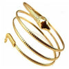 Small Metal Snake Bracelet Twisted Snake Ring Bangles Bracelet(Golden)