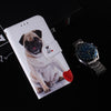 For Xiaomi Poco F6 Pro Coloured Drawing Flip Leather Phone Case(Pug)